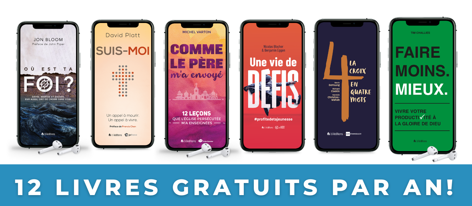 Recevez 12 livres gratuits!
